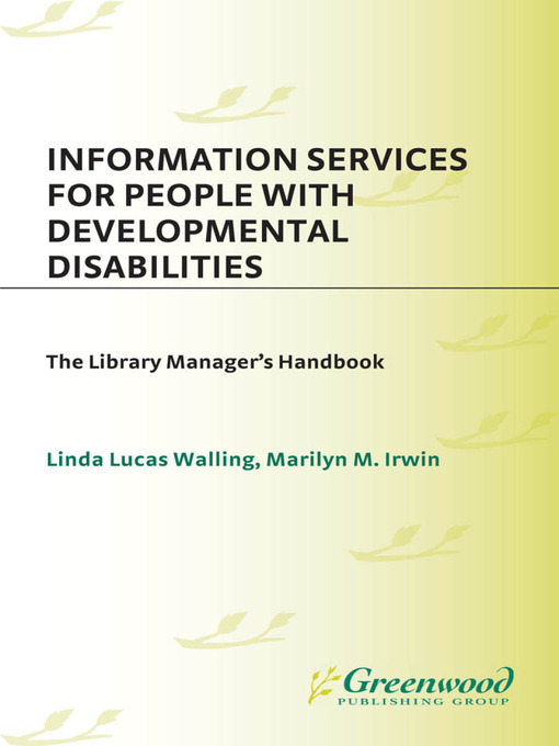 Cover image for Information Services for People with Developmental Disabilities